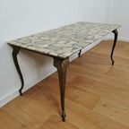 Vintage Hollywood Regency Salontafel Met Marmer Blad. 505 thumbnail 8