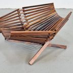 Vintage Deense Palissander Fruitschaal Mand ‘60 Mid-century thumbnail 8