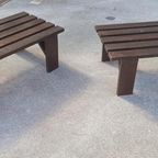 Vintage Houten Lattenbank Salontafel Bijzettafel, P/p/s thumbnail 3