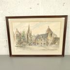 Georges Tahon - Aquarel - Nieuwpoort thumbnail 6