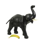 Grote Vintage Lederen Olifant Omersa Stijl Beeld Sculptuur 50cm thumbnail 4