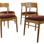 Set Van 4 Niels Bach Stoelen Eetkamerstoelen 'skodsborgskov' Vintage thumbnail 14