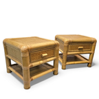 2 X Bamboo Night Stands / Side Tables / 1980S thumbnail 2