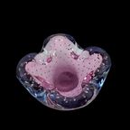 Murano - Sommerso - Bullicante - Ingesloten Luchtbellen - Roze - Blauw - Italie - 70'S thumbnail 6