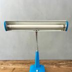 Fel Blauwe Vintage Mid Century Glamor Bureaulamp Uit Japan thumbnail 11