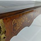 Louis Xv Dubbelzijdig Mahonie En Palissander Plat Bureau thumbnail 17