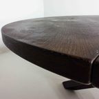 Grote Ronde Vintage Mid-Century Wengé Eettafel Van Gerard Geytenbeek, 1960 thumbnail 10