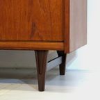 Xl Vintage Mid Century Modern 5-door Scandinavian Wardrobe In Teak, 1960s thumbnail 8