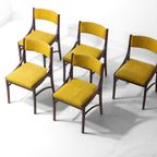 Vintage Set Van 5 Italiaanse Eetkamerstoelen Van Ico Parisi, 1960 thumbnail 4