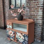 Kastje, Klein Dressoir, Vitrinekast, Commode, Gerestyled thumbnail 4