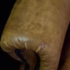 Karakteristieke Vintage Schapenleren Oorfauteuil thumbnail 8