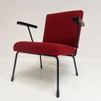 Opnieuw Gestoffeerde Gispen 1401 Fauteuil Van Wim Rietveld thumbnail 2