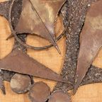 1970’s Danish Brutalist Wall Sculpture / Wanddecoratie / Muurdecoratie From Henrik Horst thumbnail 4