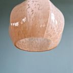 Art Deco Hanglamp In Roze Gespikkeld Glas (3 Beschikbaar) thumbnail 8