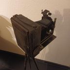 Antieke Contessa Nettel Altura 1921 Balgcamera Op Statief thumbnail 4