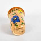 Plateelbakkerij De Iris - Gouda - Aardewerk Vaas Met Floraal Decor - 1925/1968 thumbnail 5