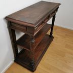 Antieke Frans Eiken Dressoir, Sitetable Opklapbaar thumbnail 16