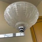 Lamp Hanglamp Art Deco 1930 Verchroomd Frans thumbnail 8