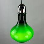 1 Of 4 Dark Green Droplet Shaped Glass Pendant From Germany, 1970 thumbnail 7