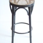 Vintage Thonet Rattan Barstool thumbnail 8