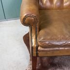 Schitterende Olijfgroene Chesterfield Wingback Fauteuil thumbnail 9