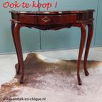 Antieke Octagonale Salon- Of Bijzettafel Met Oosterse Accent thumbnail 9