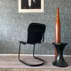 4X Willy Rizzo “All-Black” Chairs For Cidue, Ca 70S thumbnail 14