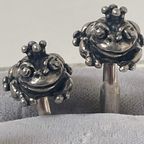 Giovanni Raspini - Sterling Silver (925) - Cufflinks In The Shape Of A Frog Wearing A Crown thumbnail 2