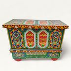 Folk Art Wedding Chest, Hand Painted, Central/Eastern Europe thumbnail 4