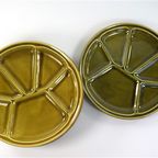 Vintage Fondueborden Vakjesborden Groen thumbnail 4