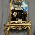 Baroque Style Console With Mirror. thumbnail 2