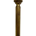 Vintage 'gouden' Messing Bijzettafel Met Fumé Glas Blad thumbnail 2