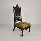 Prachtige 19e-eeuwse Black Forest Stoel – Uitzonderlijk Snijwerk thumbnail 2