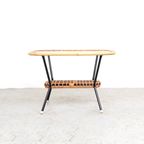 Vintage Rohé Rotan En Glas Salontafel, 1960s thumbnail 5