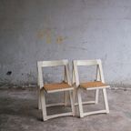 Vintage Folding Chair With Mesch Seating thumbnail 3