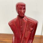 Man Torso Beeld Bordeauxrood Jaren 80 thumbnail 3