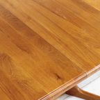 Vintage Glostrup Danish Oval Extendable Dining Table Solid Teak 1960s thumbnail 6