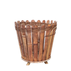 Rotan Bloempottenhouder Of Mand Jaren 50 – Rohe - (mb04) thumbnail 3
