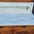 Prachtige Kaptafel Commode Met Marmer Blad + Nachtkastje thumbnail 6