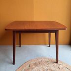 Retro Vintage Teakhouten Eettafel, Diner Table, Tafel thumbnail 6