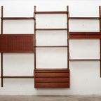 Royal System Wall Unit Designed By Poul Cadovius For Cado, Denmark 1950’s thumbnail 16