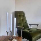 Vintage Goldsiegel Fauteuil Velvet Groen thumbnail 3