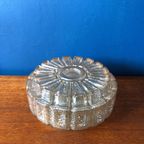 Midcentury Gouden Glas Plafonniere , Plafond Of Wandlamp. Sunburst Glazen Lamp thumbnail 2