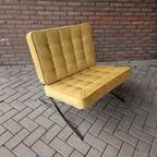 Retro Fauteuil Opnieuw Bekleed Gele Barcelona Stoel thumbnail 4