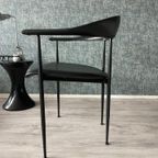 4X Vintage Fasem Leather P40 Chairs By Vegni & Gualtierotti thumbnail 12