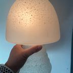 Hb Glas Mushroomlamp Gespikkeld Wit , Mat / Satijn Jaren 60-70 Design Glazen Lamp thumbnail 8