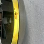 Vintage Ronde Houten Wandspiegel Met Verlichting, Xl, 1970's thumbnail 3