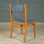 Set Van 6 Vintage Eetkamerstoelen – Blauw thumbnail 6