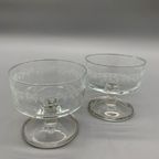 Set Vintage Coupe Glazen Druivenrank 70's 2 Stuks thumbnail 5