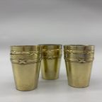 Set Antieke Aperitief Cups Messing 6 Stuks thumbnail 3